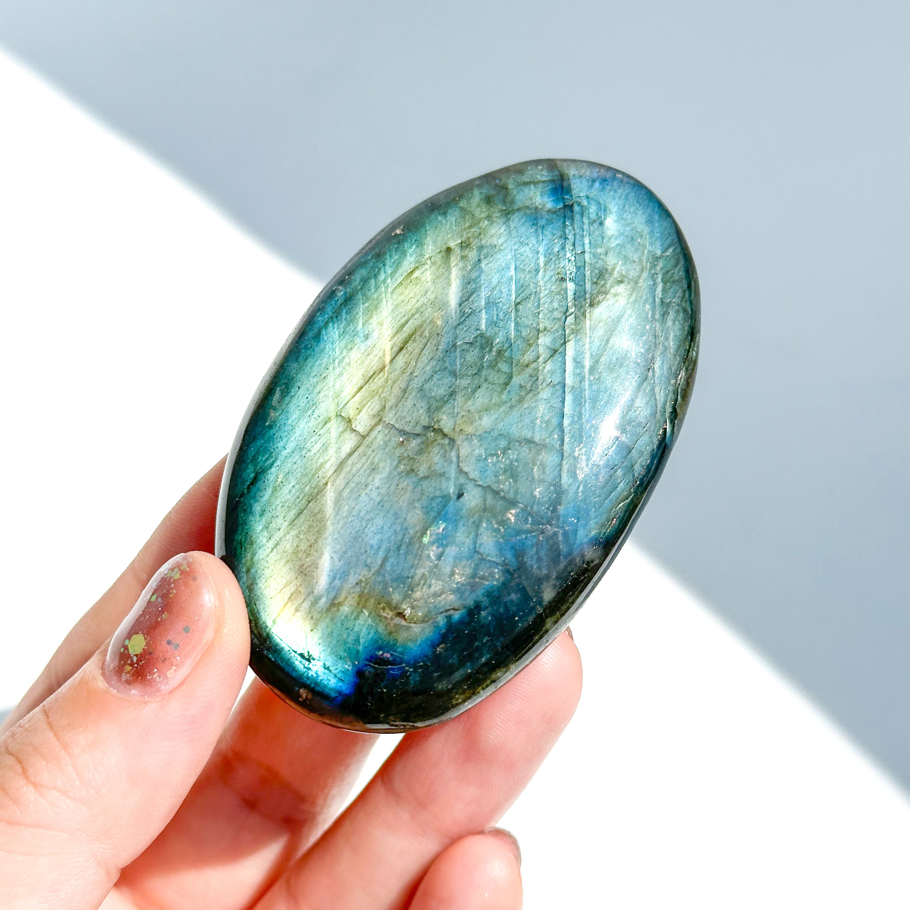 ラブラドライト パームストーン 25◇ Labradorite ◇天然石・鉱物