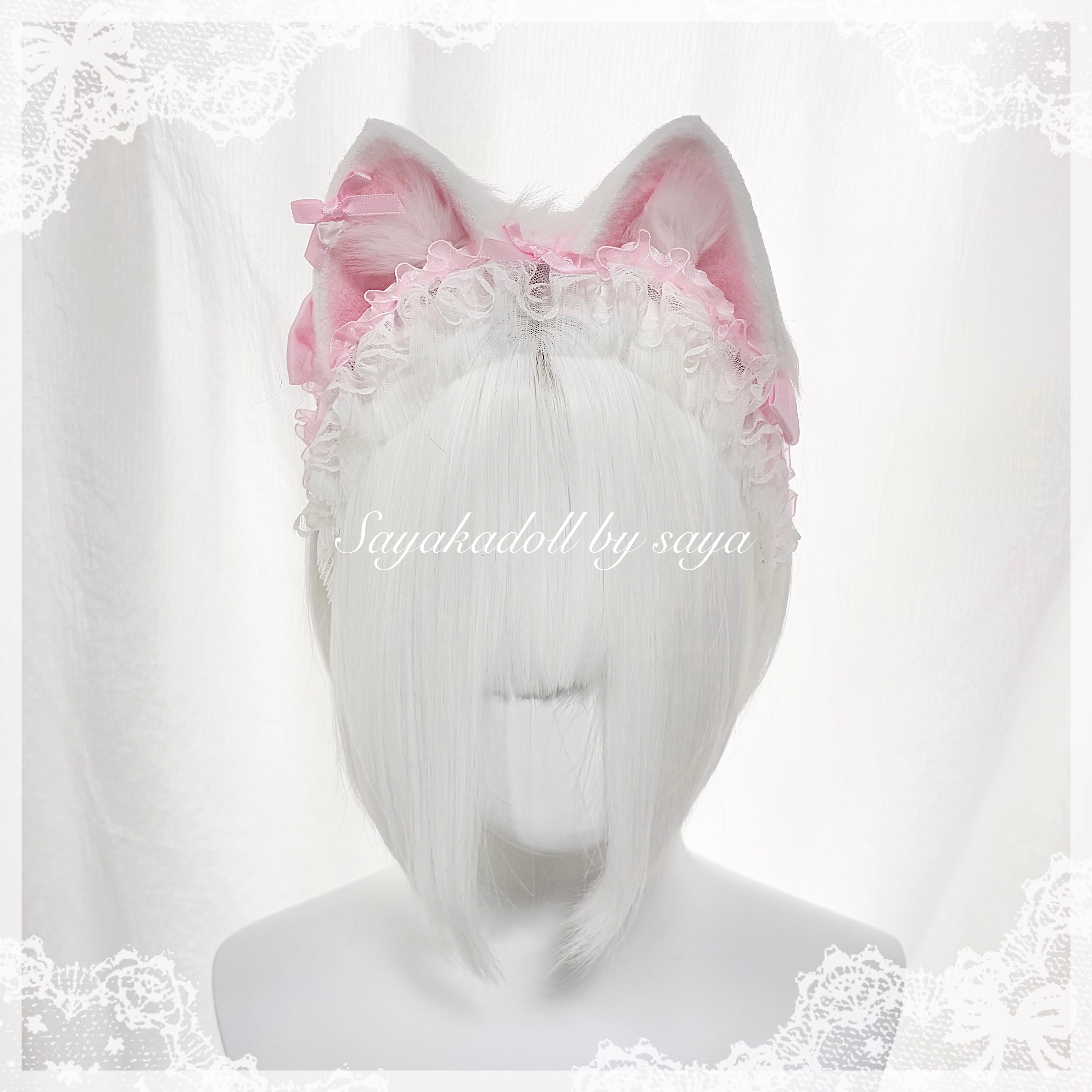 ♡ Candy チェック柄 フリルリボンヘッドドレス pink ‪♡ | Pay ID‬