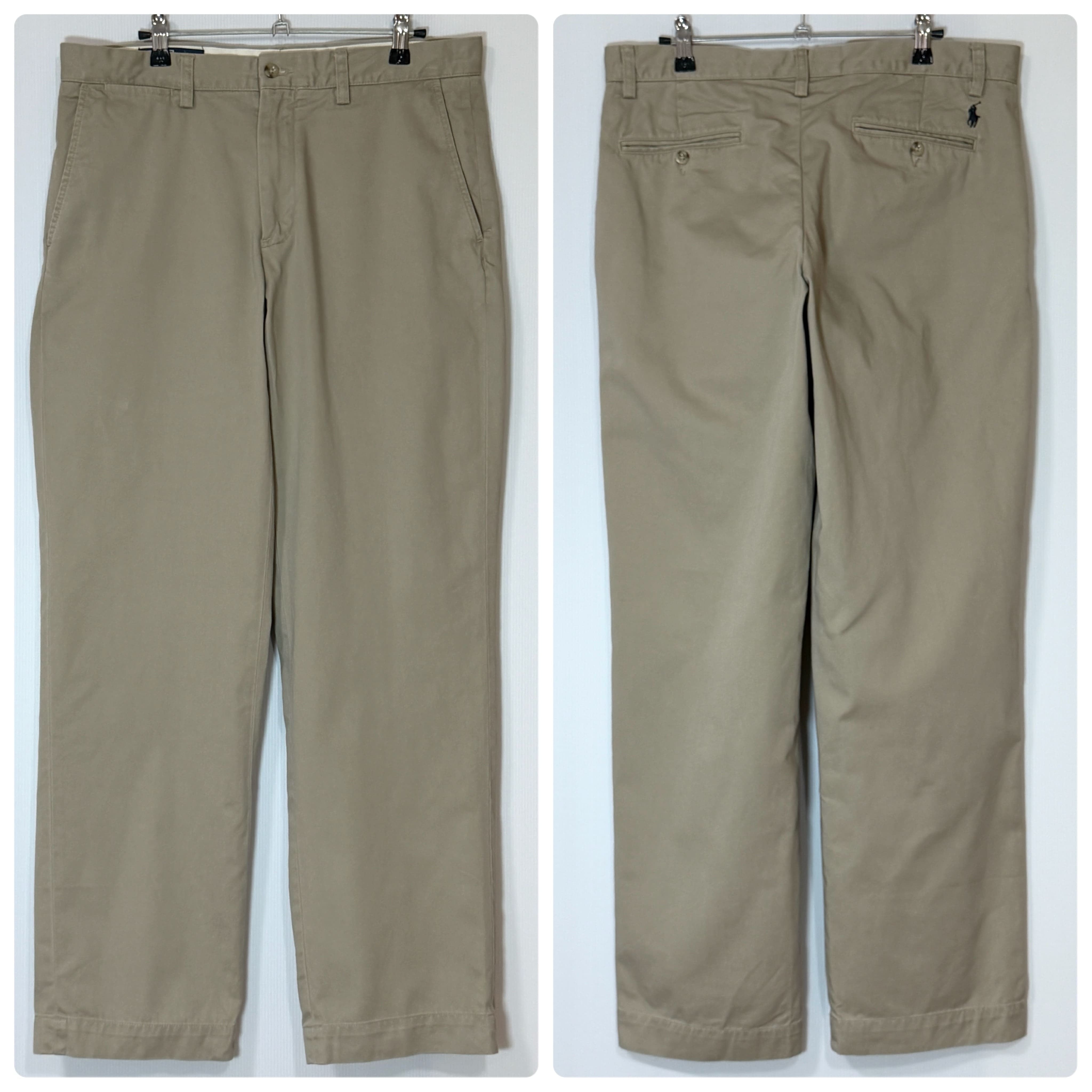 美品 良サイズ 90s Polo by Ralph Lauren NO TUCK CLASSIC CHINO