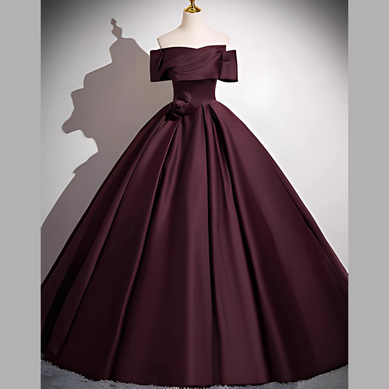 フロントプリーツ&ローズドレスR 1556