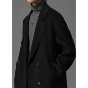 ロング丈 ダブルボタン オーバーサイズコート af0381