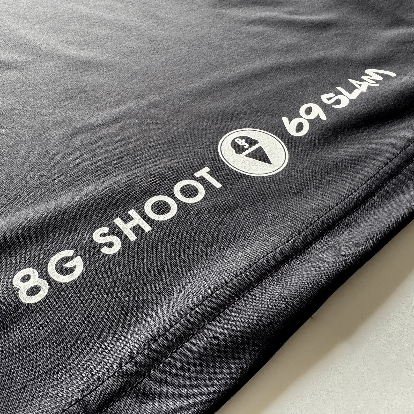 8G SHOOT × 69SLAM MESH SWITCHING MOCK NECK TEE -CHARCOAL- | 8G