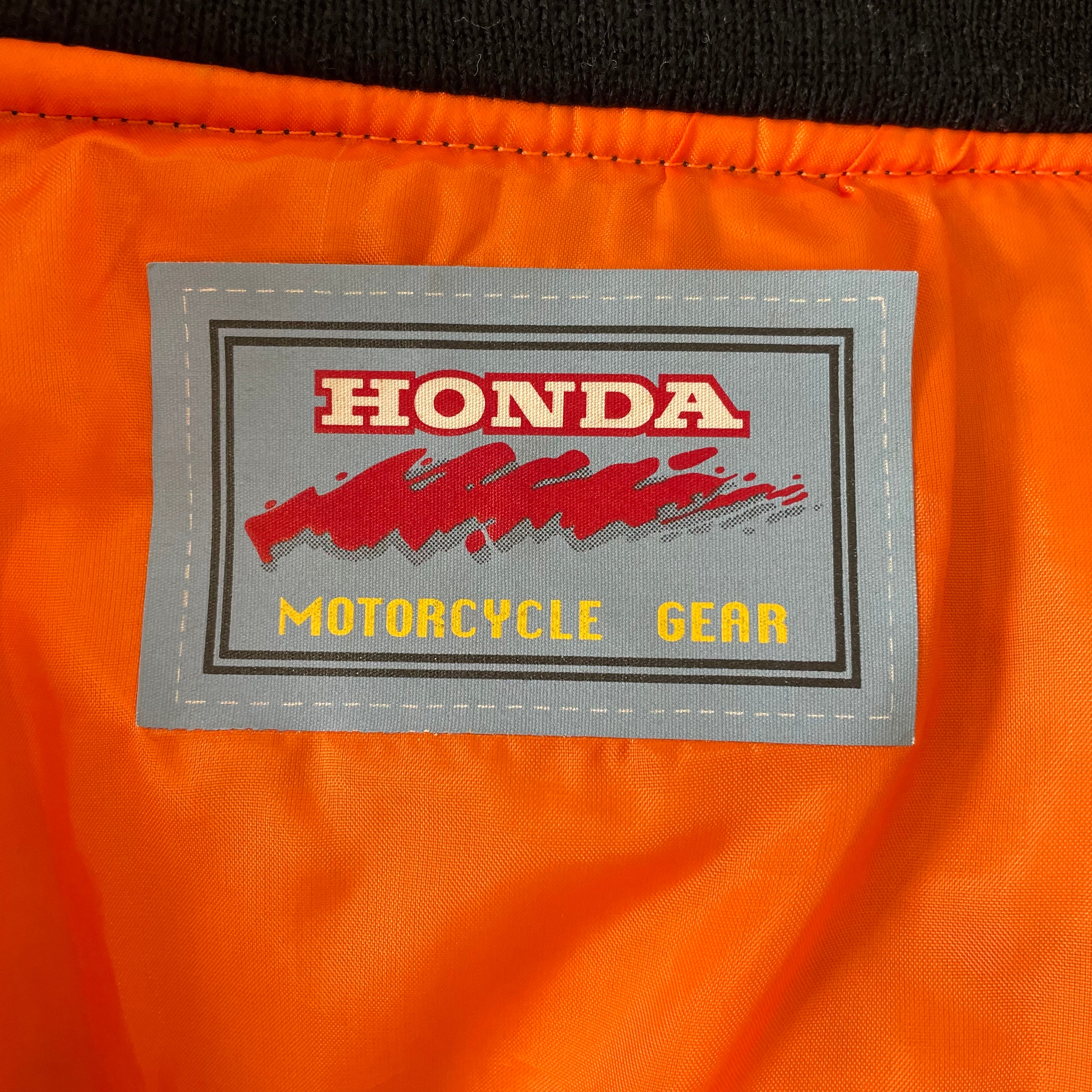 HONDA MOTORCYCLE GEAR】MA-1 フライトジャケット バックロゴ 刺繍ロゴ