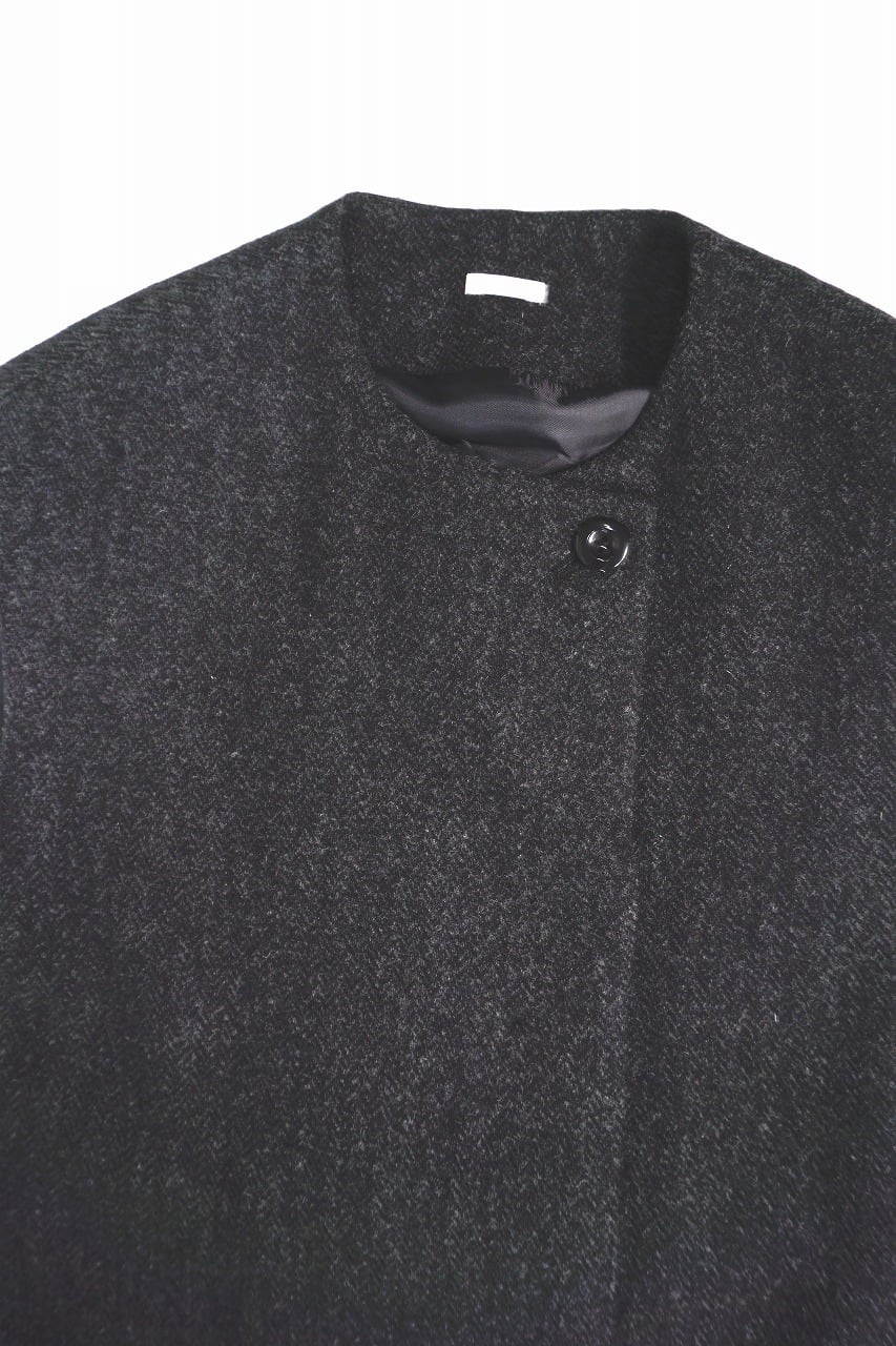 British Herringbone Sleeveless Coat