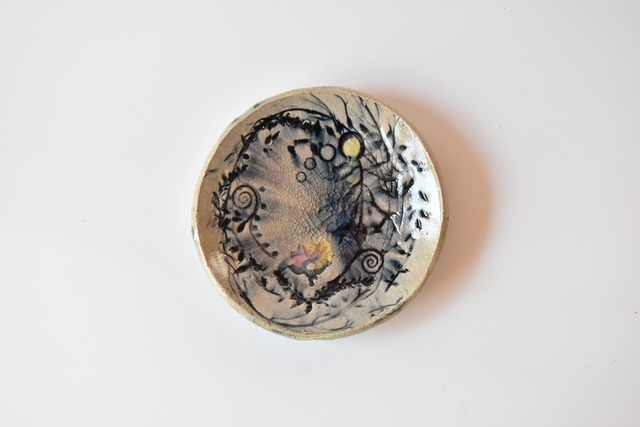 小代瑞穂窯 / 福田るい : ボタ 三ツ足 皿 (小)