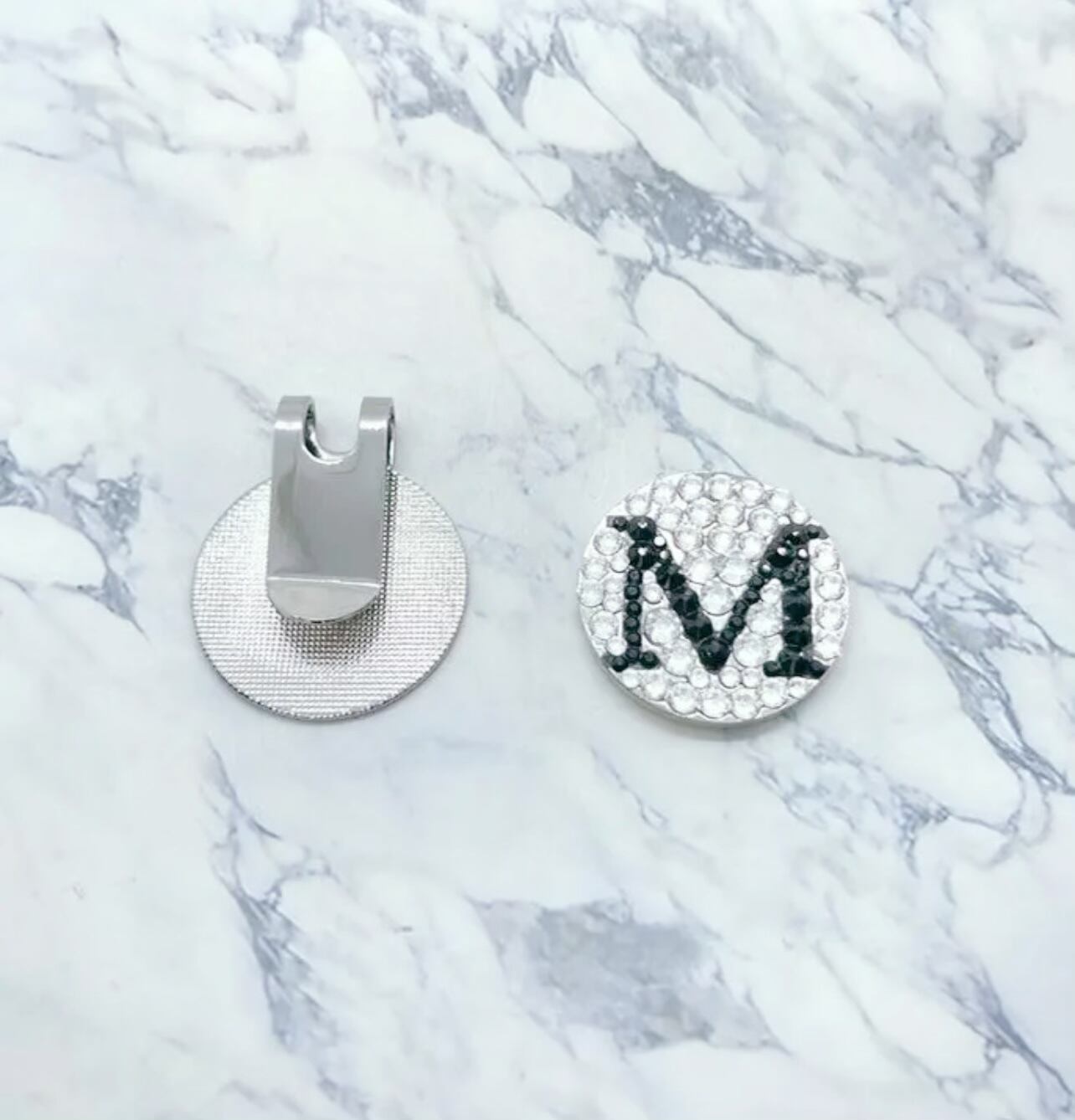 名入れ】 イニシャル ゴルフマーカー マグネット オリジナル 誕生石