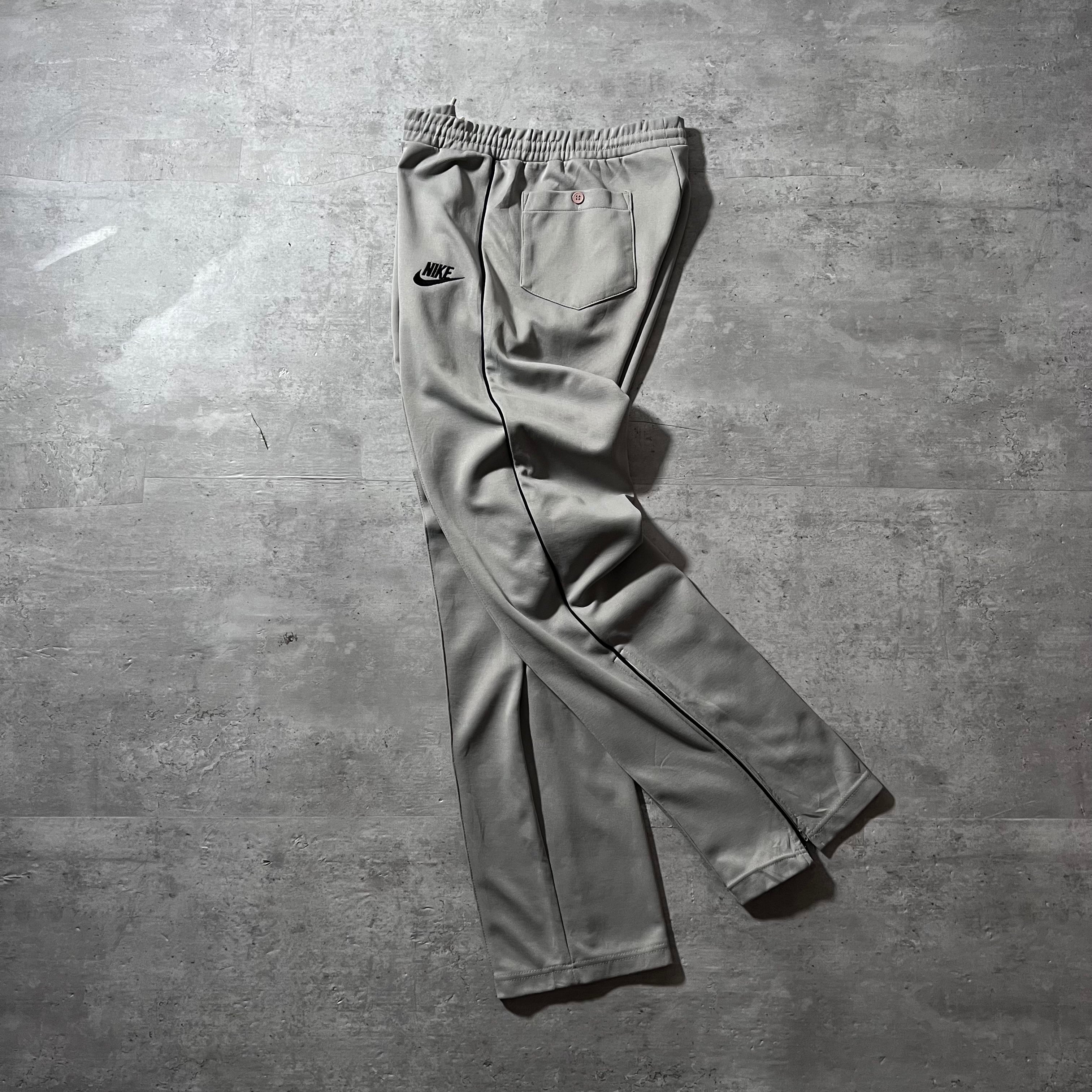70s-80s “NIKE” track pants light gray side line 70年代 80年代