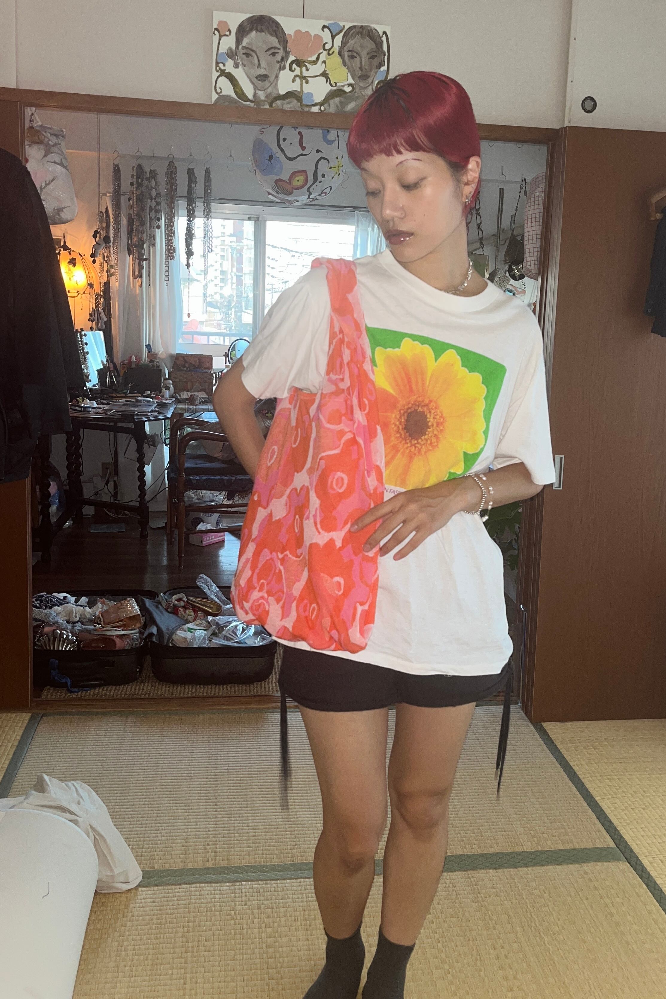 flower tote bag フラワートートバッグ | @nikoful