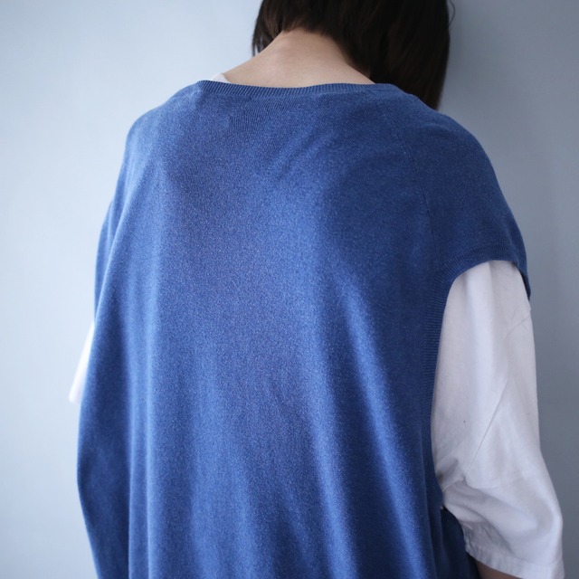 "Polo by Ralph Lauren" over silhouette blue knit vest