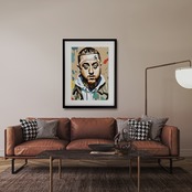 Mac Miller Ⅱ｜伝説的ラッパーを描いたストリートアートポスター｜鮮やかな色彩とメッセージ性が空間を彩るモダンインテリアA3ポスター