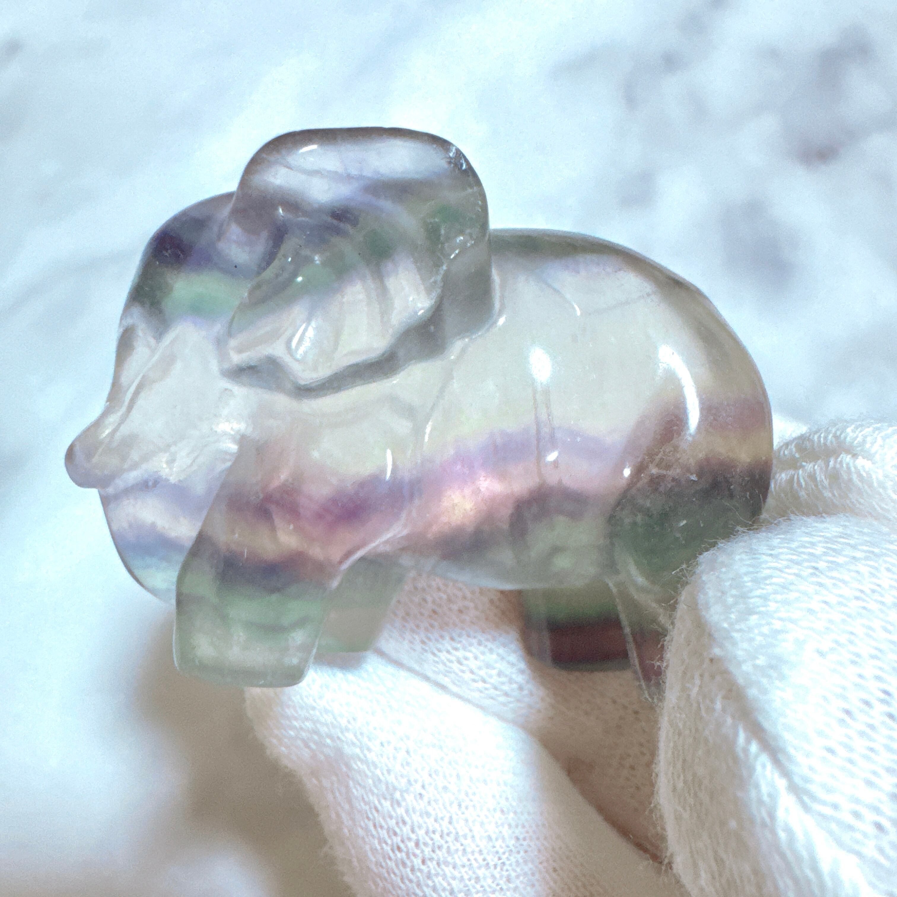 パステルシルキーフローライト スフィア 丸玉 天然石 | Rinolis