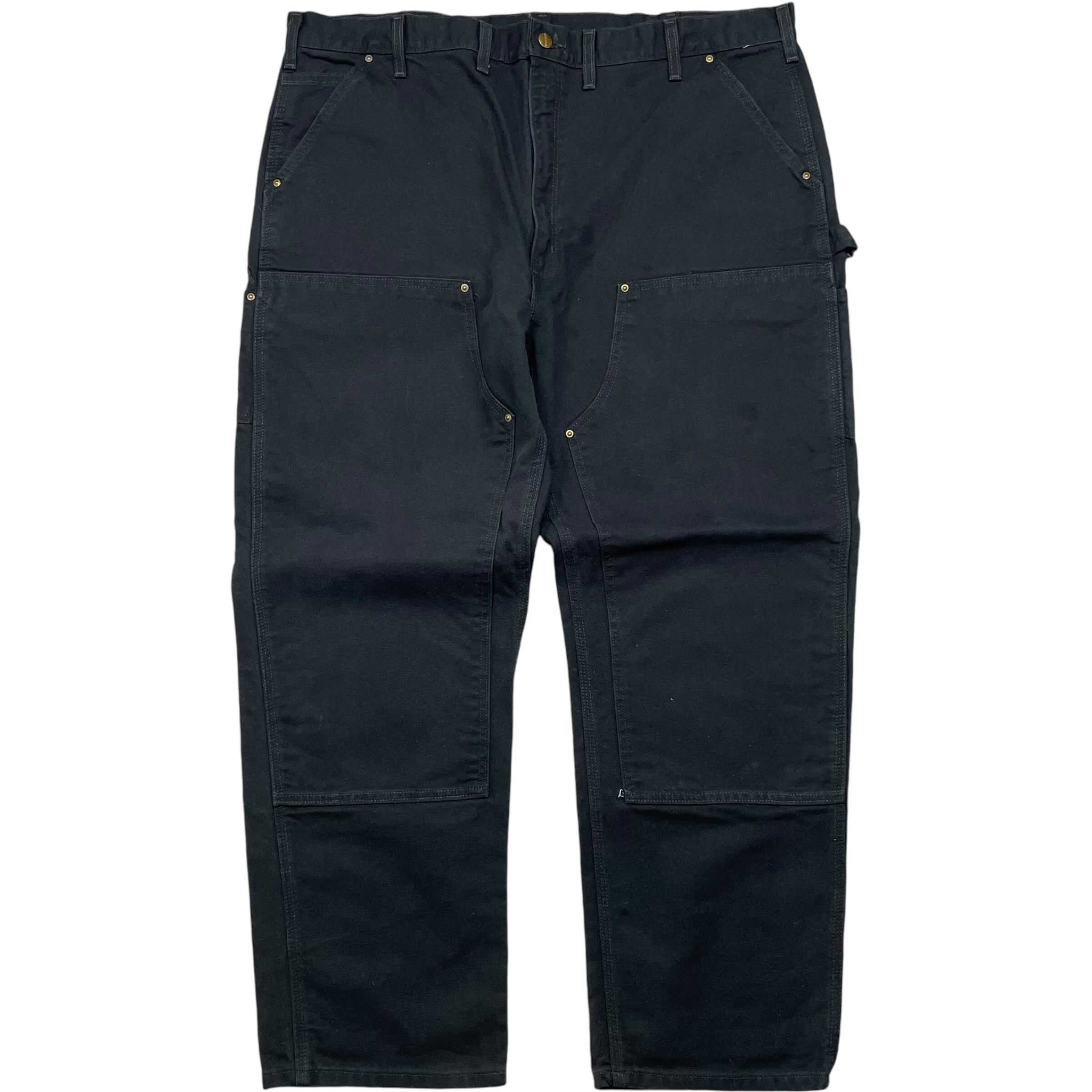 《実寸W44 L31》Carhartt カーハート ワークパンツ ペインターパンツ ダブルニー ブラック no.4697