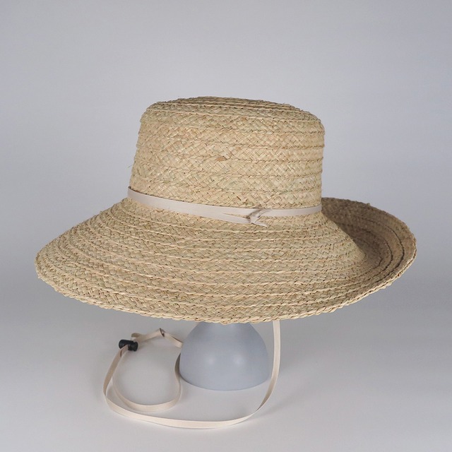 SS21-BD-11 Wide Raffia Long Brim Hat - NAT/BEG