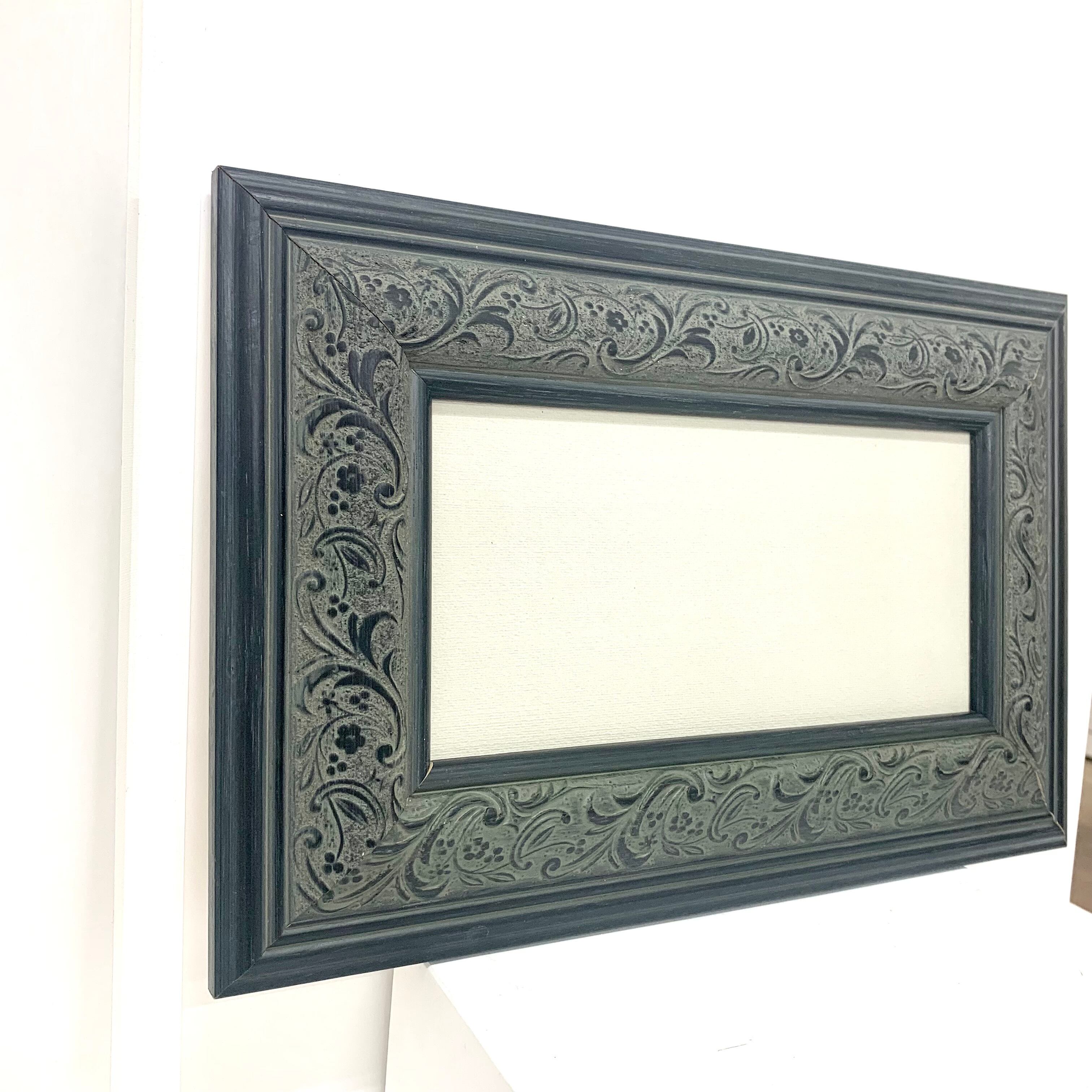 オリジナルミニ額(長方形120mm×230mm)アンティーク草紋 | 画材・額縁の