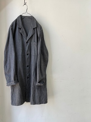 1960's Deadstock French Black Chambray Atelier Coat(1960年代頃 フランス アトリエコート)