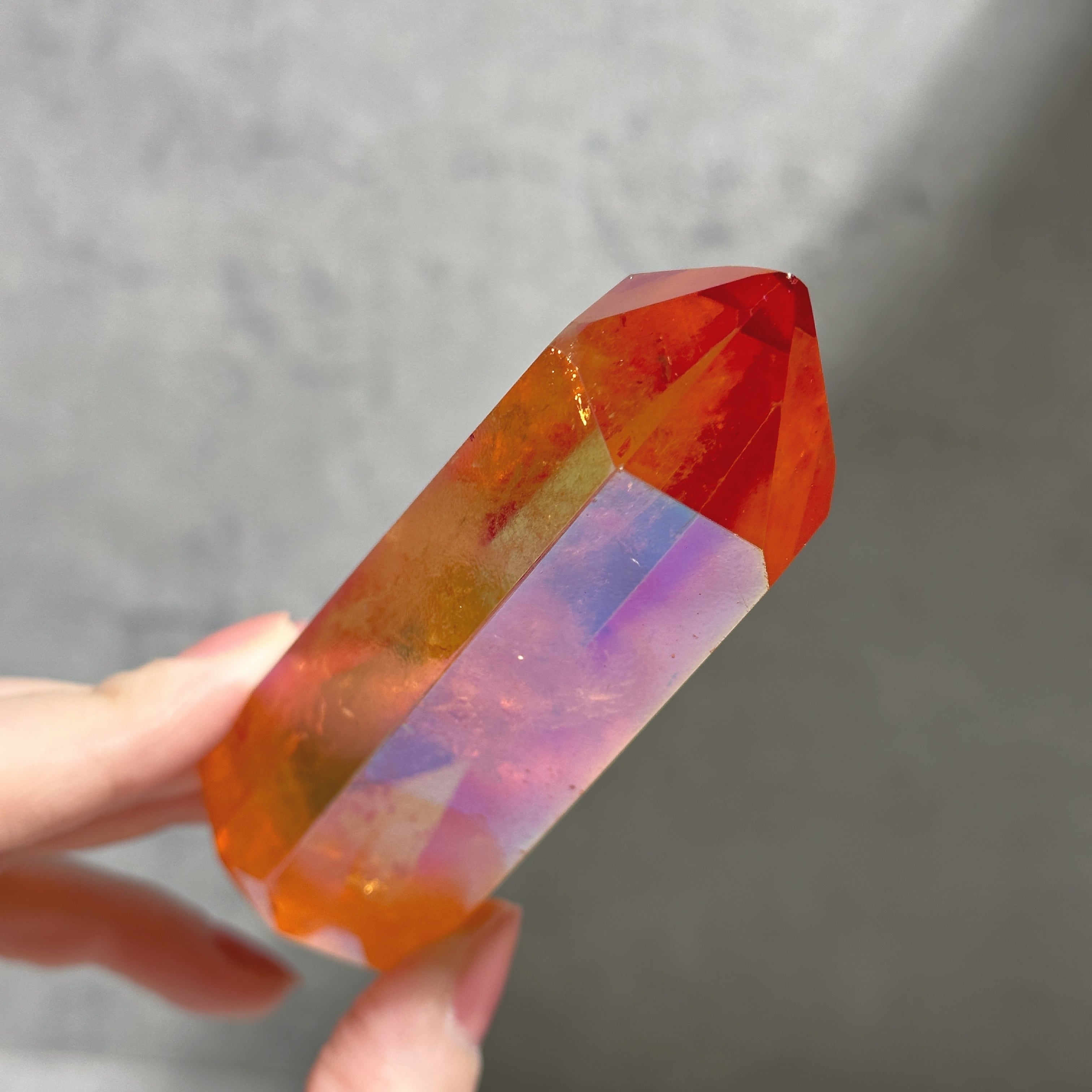 透明感◎オレンジオーラクォーツ タワー13◇ Orange Aura Quartz