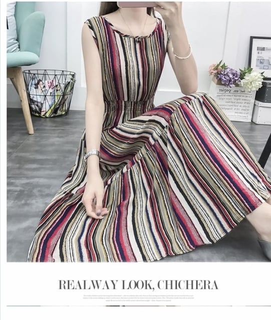 美品】High ハイ イタリア ノースリーブワンピース チェック柄 夏服