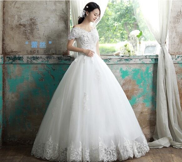 美品！ ウエディングドレス ホワイト オフショルダー ントレース