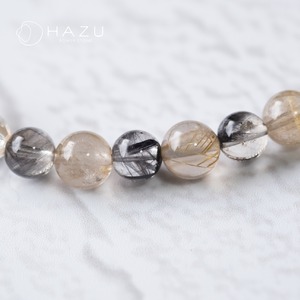 細身のプラチナ＆ゴールドルチル［プラチナルチル／ルチルクォーツ／水晶］