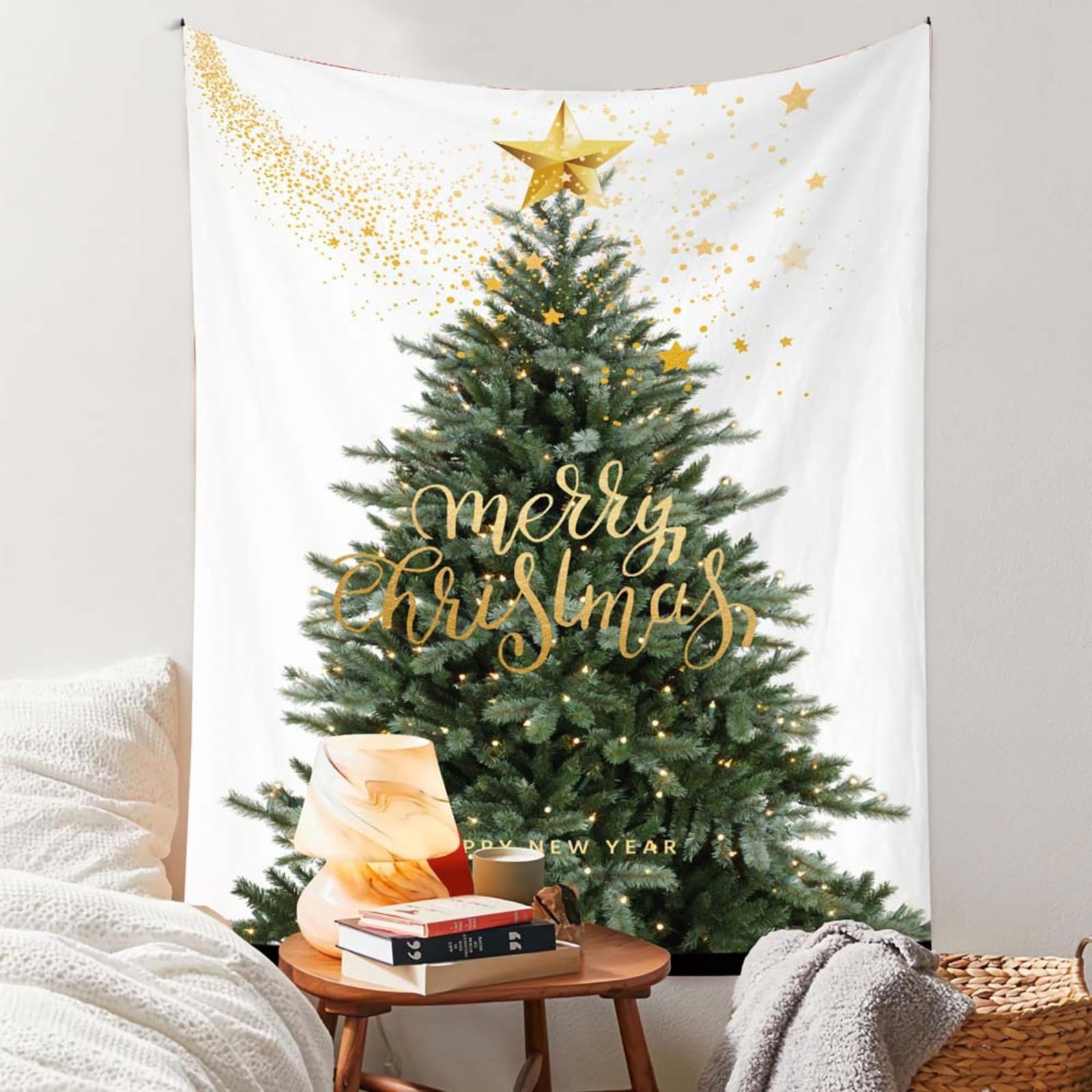 ER限定マクラメクリスマスツリー壁掛けタペストリー×雪の結晶3点付き ISLANDER限定マクラメクリスマスツリー壁掛けタペストリー×雪の