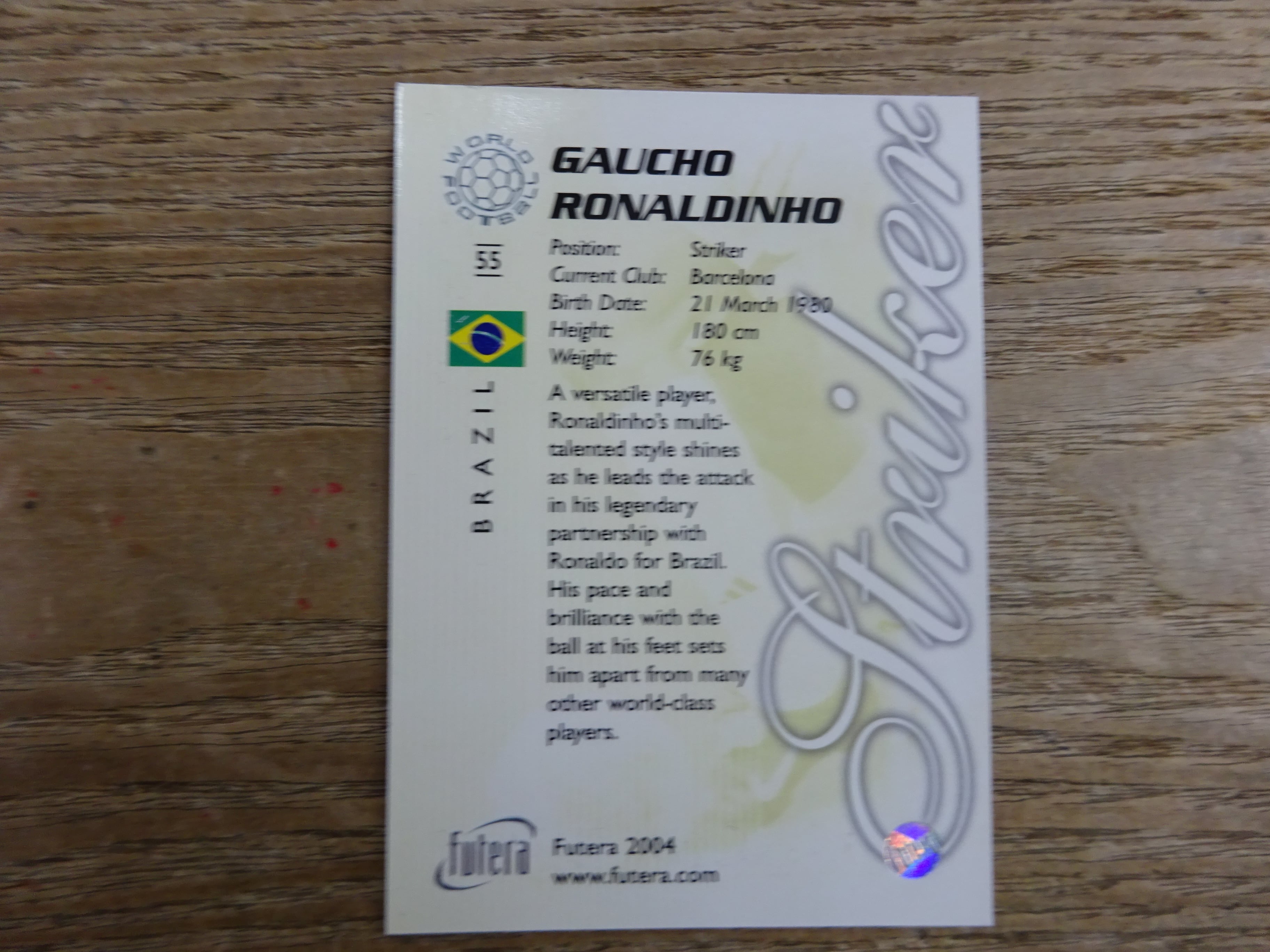 ロナウジーニョ 2004 FUTERA | スポーツカードミントC&K本厚木店