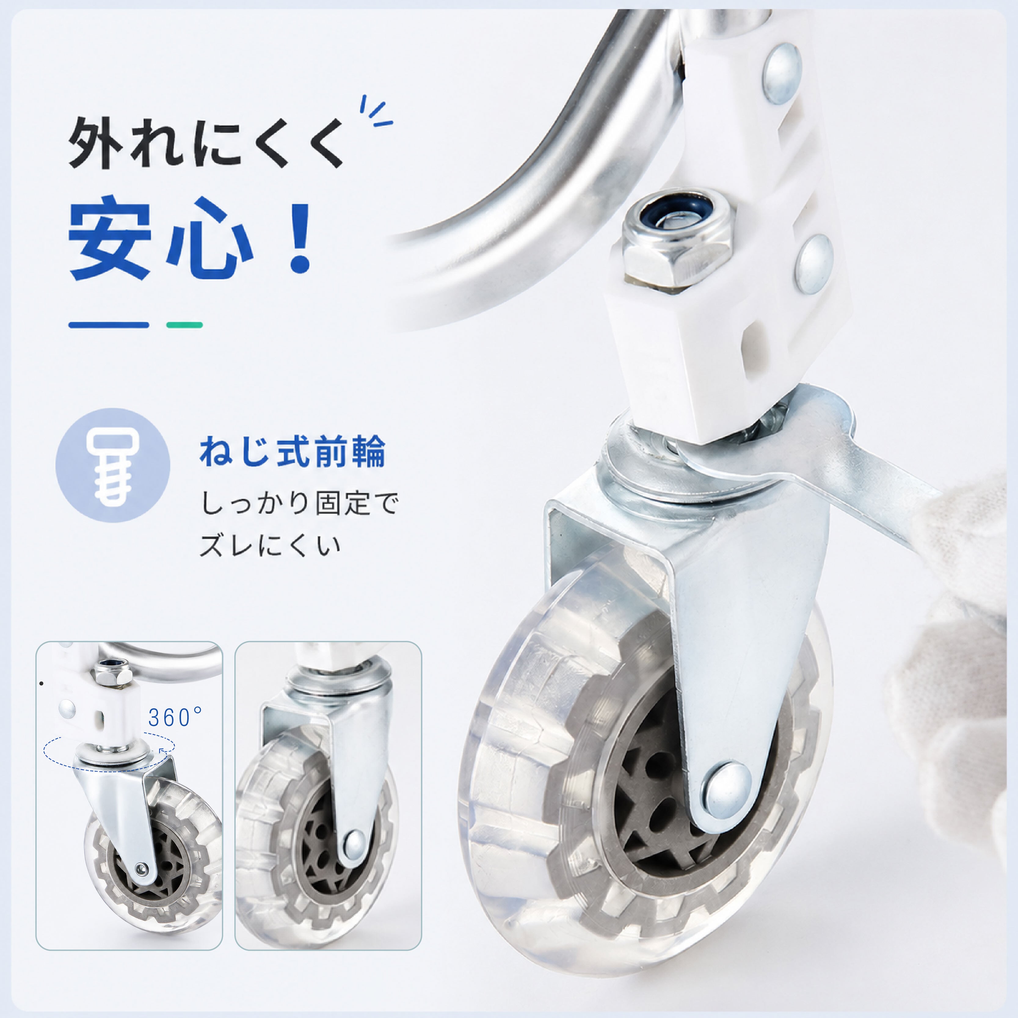 HY 381 . 折りたたみワゴン キャリーカート ブレーキ付き 軽量 アルミ