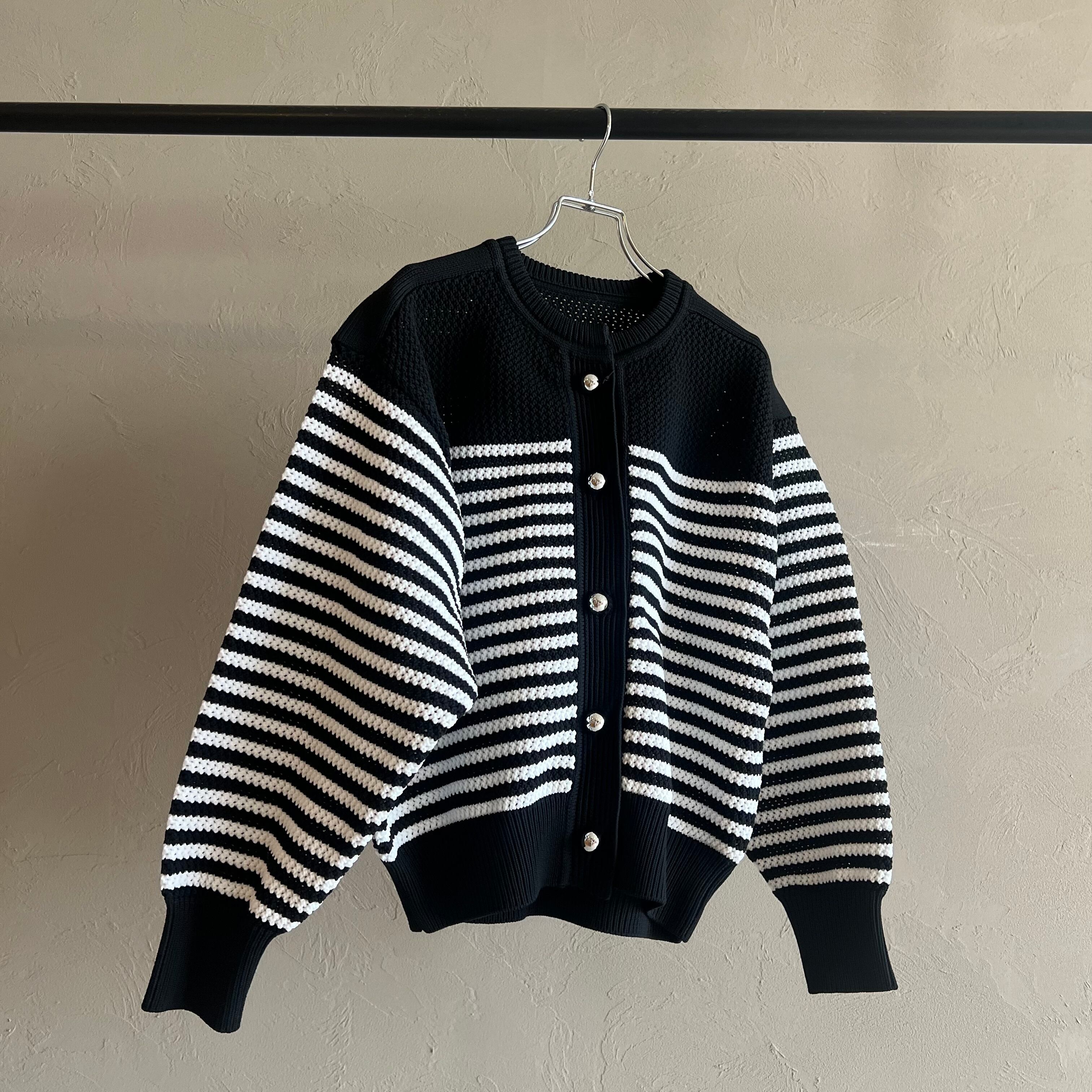 Audrey and johnwad BIGボタン メッシュカノコ カーディガン Audrey and John Wad カーディガン BIGボタンメッシュカノコ