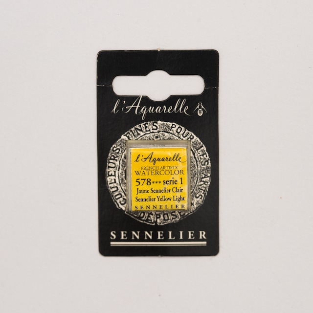 セヌリエWC 578 セヌリエイエローライト 透明水彩絵具 ハーフパン（固形） Ｓ1