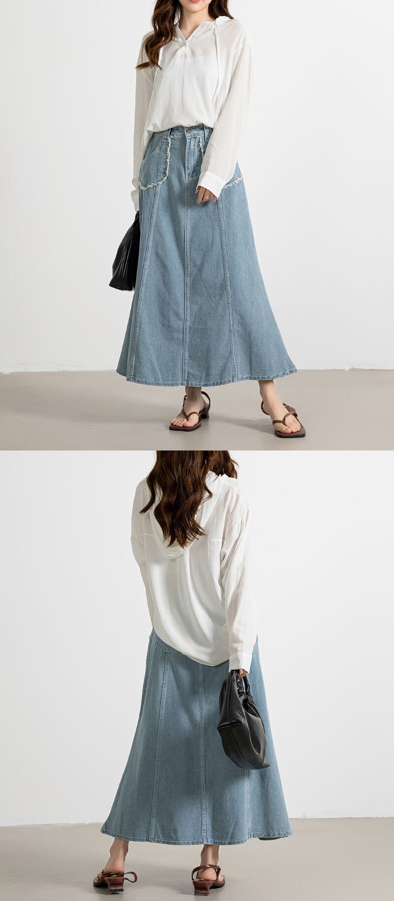 ロングデニムスカート スカート】 デニム スカート 春 夏 秋 冬 ロング マーメイド スカート
