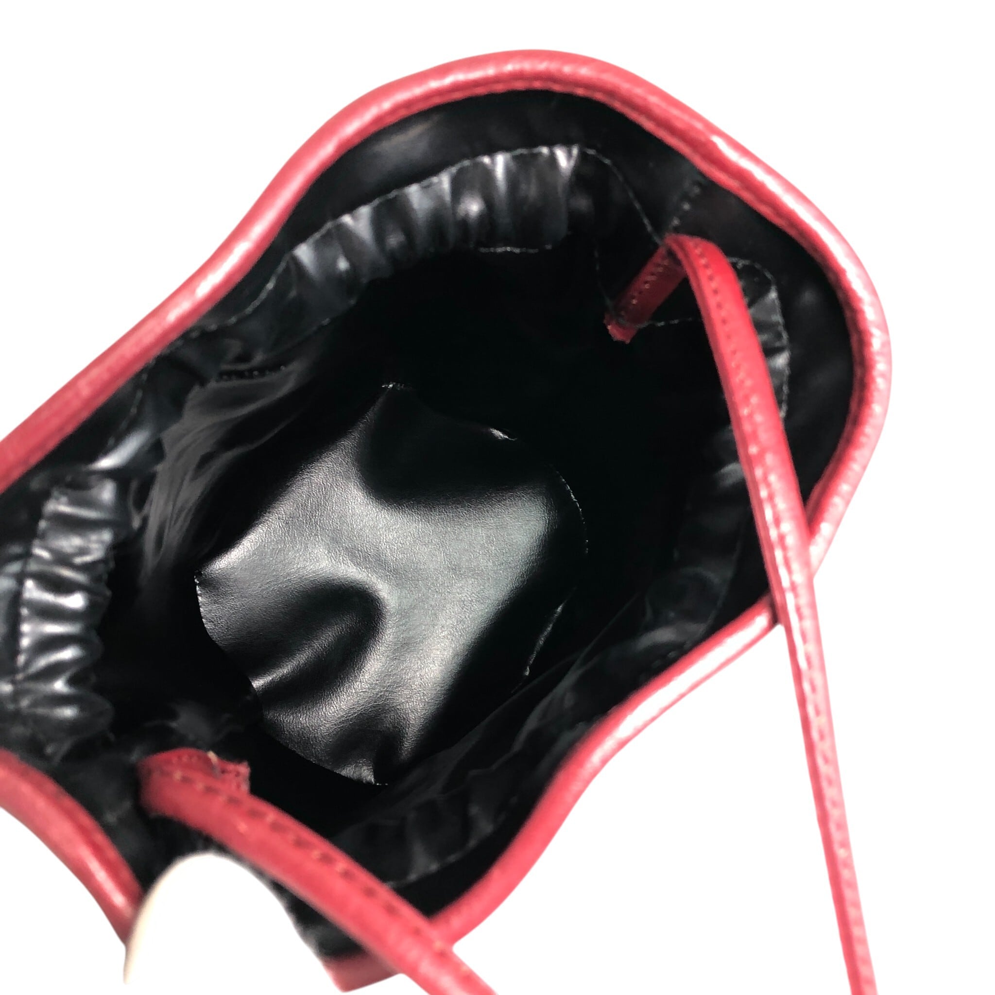 Christian Dior 正規品 レザー ミニバッグ ポーチ ヴィンテージ赤 Christian Dior クリスチャン ディオール ショルダーバッグ レッド CD