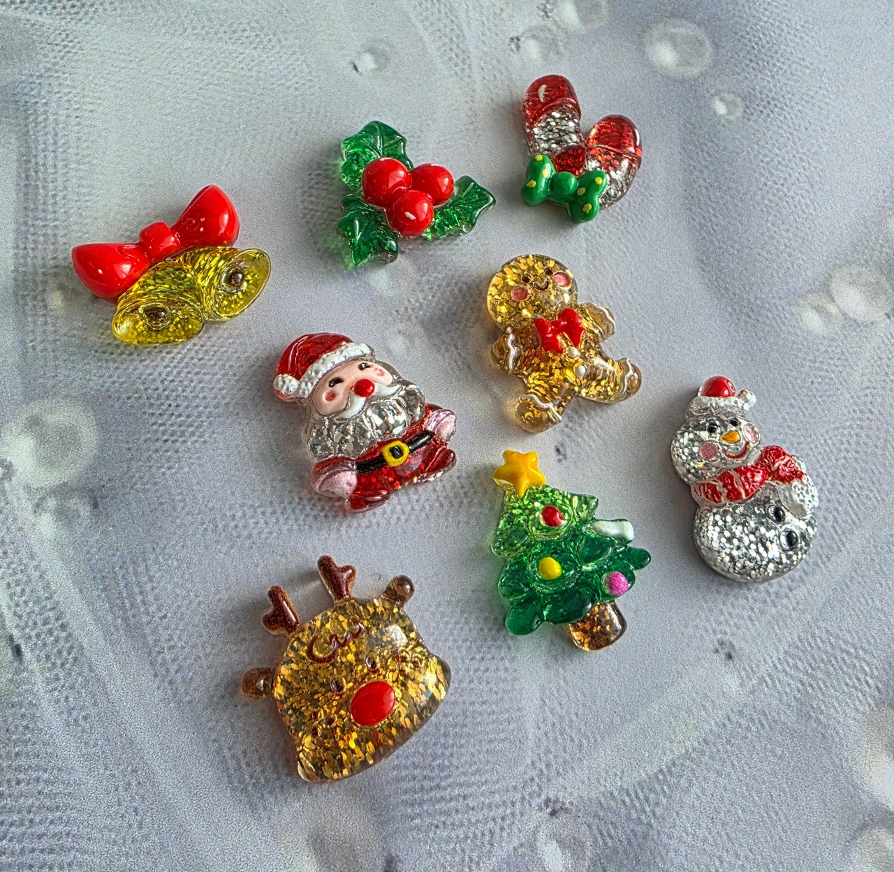 [８個]グリッター キラキラ✨クリスマス／８種