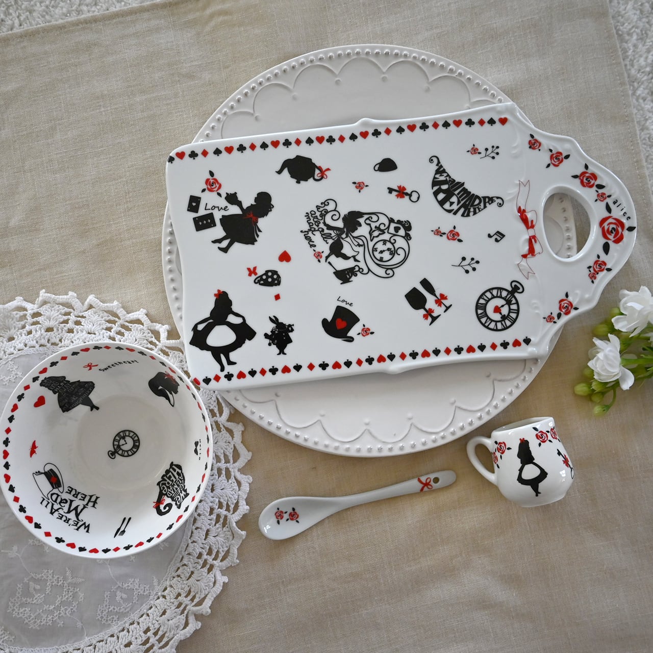 set割引】2枚セット NEW！白磁用LovelyAlice・SweetAlice（ポーセリン