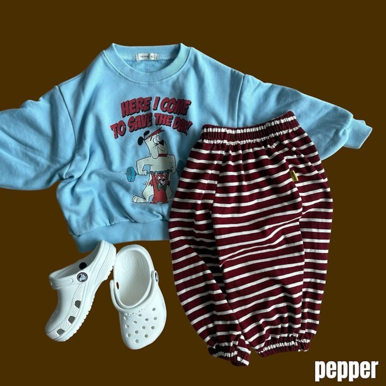 韓国子供服 / PEPPER / 26Autumn / ダンベル スウェット / 秋服 *XS~XL *