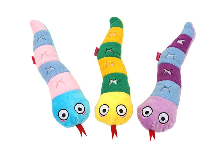 snake play toy / ペット 犬 おもちゃ カシャカシャ 音が鳴る 知育玩具