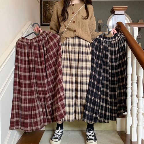 ✞ ♡ロングプリーツスカート スタンダード レトロ スウィート ✞ゴスロリ SM ミリ 甘ロリ クラロリ 和ロリ エレガント 黒ロリ 姫ロリ 華ロリ BB-BB41090177542