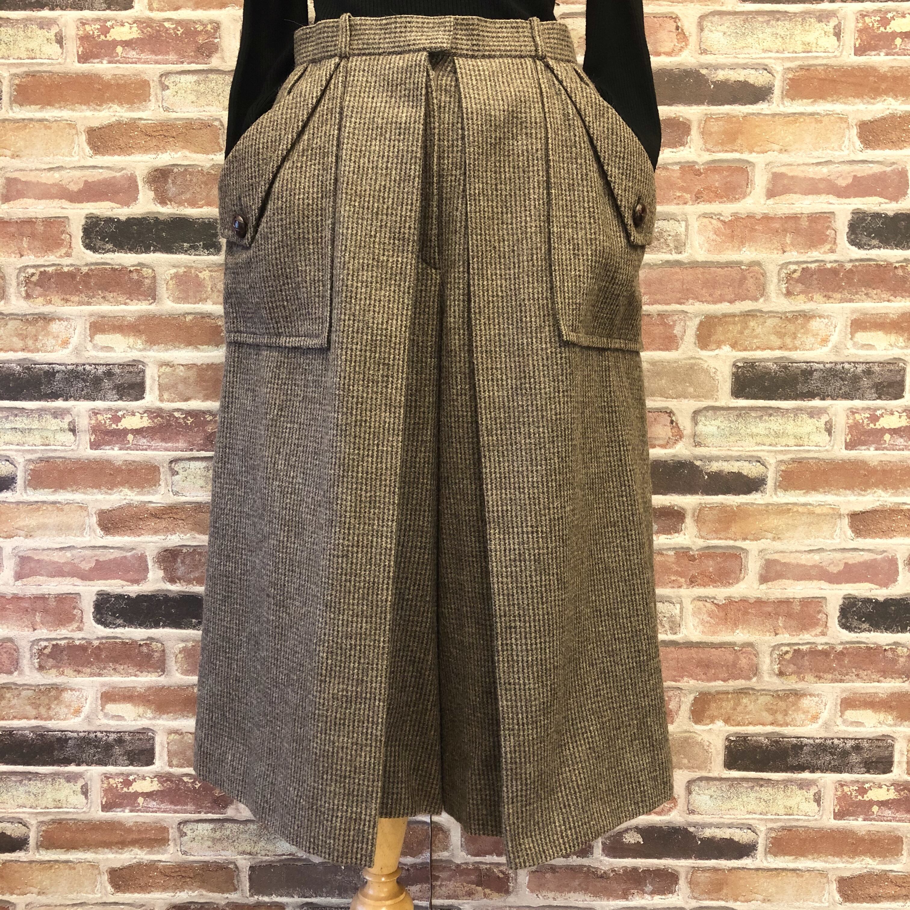 Christian Dior Check Beige Culotte Skirt