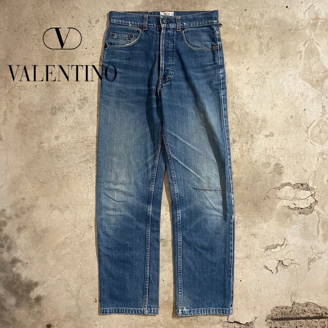 【VALENTINO】made in Italy straight denim pants/ヴァレンティノ イタリア製 ストレート デニム パンツ/msize/#0719/osaka