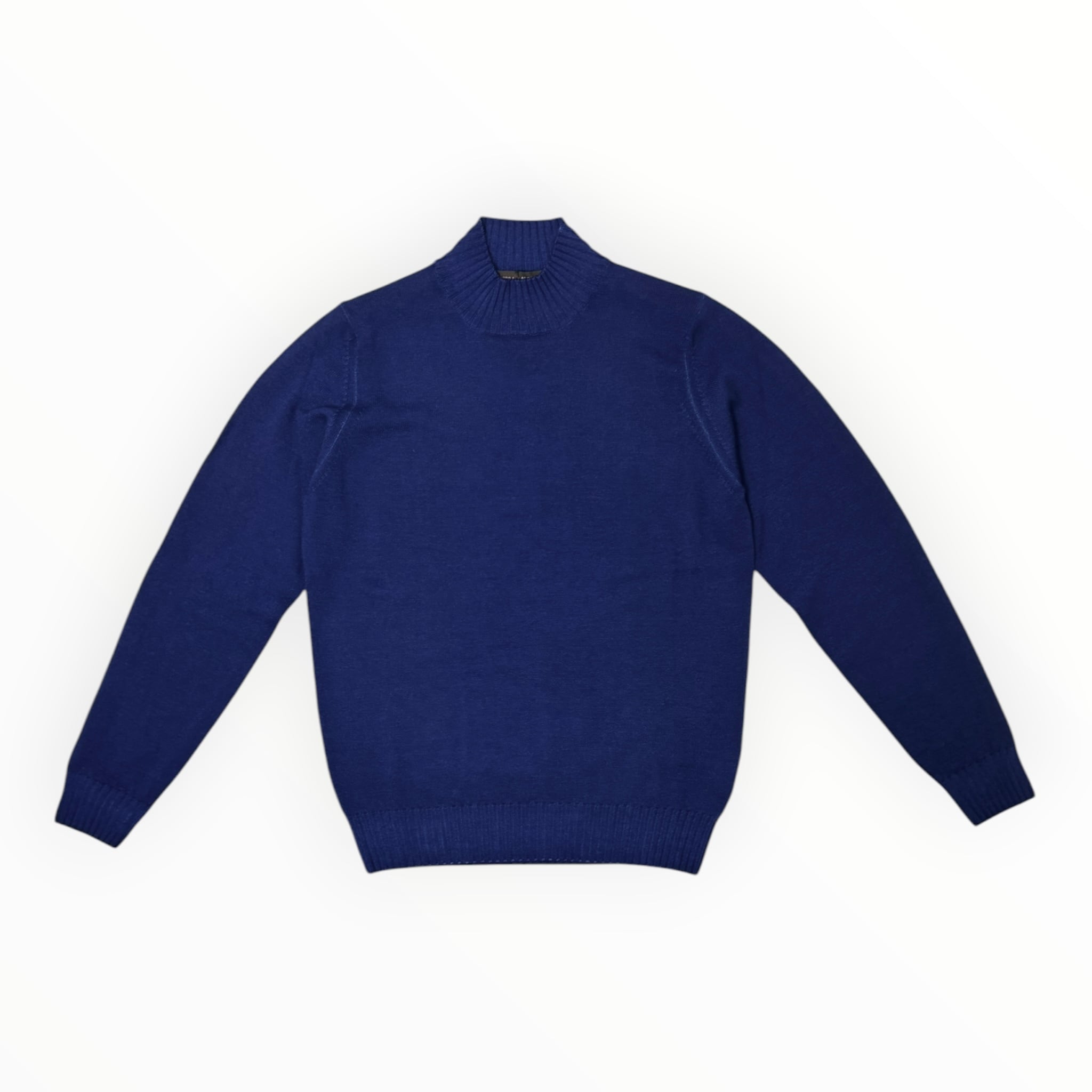 FILIPPO DE LAURENTIIS(フィリッポ デ ローレンティス) 10Gauge Wool Mock neck Knit (Garment Dye) (LU3ML64)/BLUE(N861)