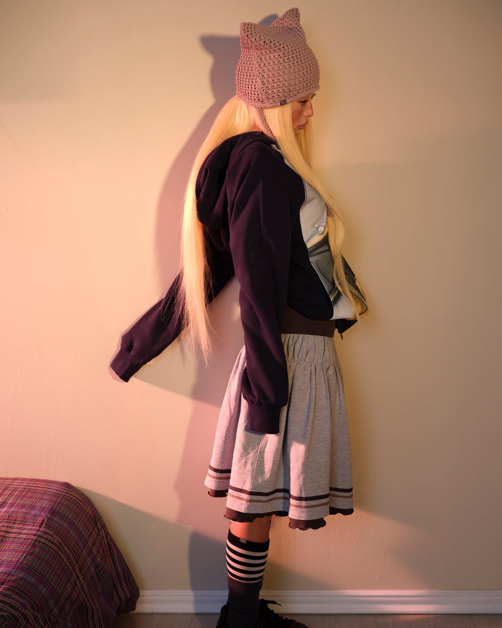 COYSEIO] COYSEIO X BLYTHE GRAPHIC ZIP-UP HOODIE NAVY 正規品 韓国