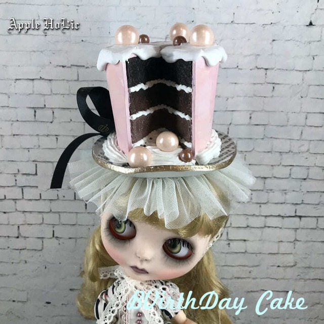 ドールハット L　BirtheDay Cake B・バースディケーキ　ブライス 60cmドール用