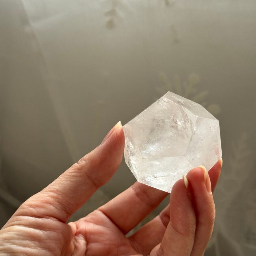 天然石 クリアクォーツ 12面体 ヴォーゲルワンド クリアクォーツドデカ