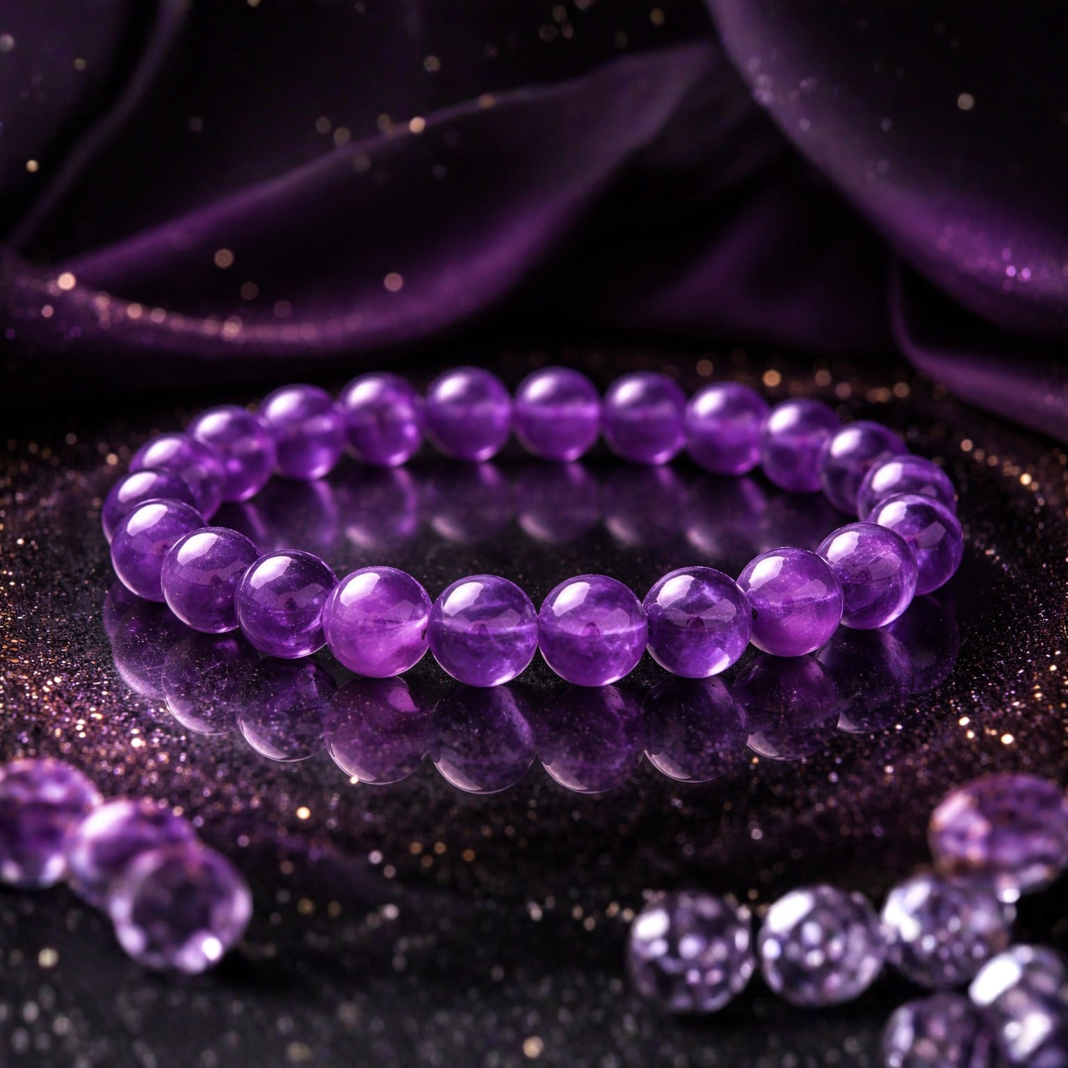 【お一人1回までお試し価格】アメジストのブレスレット