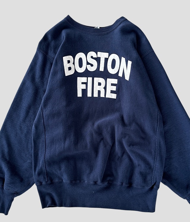 -Champion- Vintage 90s XL BOSTON FIRE Reverse Weave Sweat made in USA