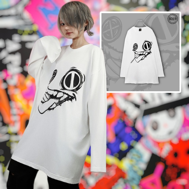 《超ばら撒きプレゼント》3XL FACE WHITE ロングカットソー【LOLLIPOP】