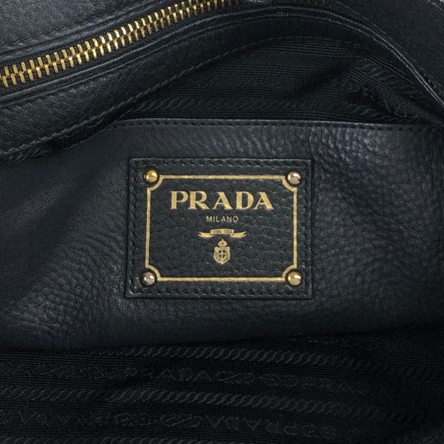 PRADA プラダ ヴィッテロダイノ トートバッグ ブラック ロゴ レザー vintage ヴィンテージ オールド fpj5iw