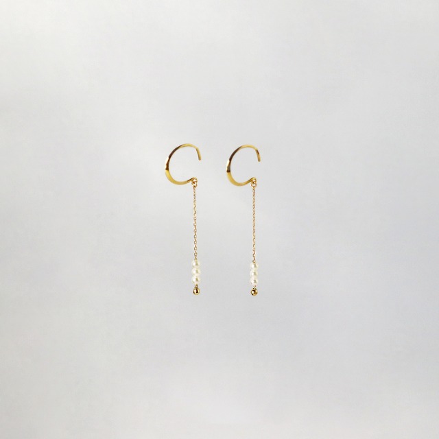 SUZURAN / Baby Pearl Hook Earrings (Short)