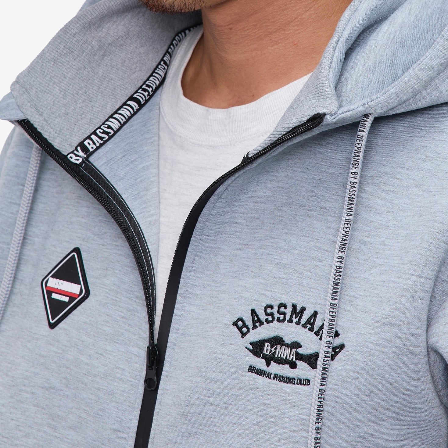 Emboss Logo Sponge Bonding Zip ［GRY］［LIMITED］ | bassmania.jp