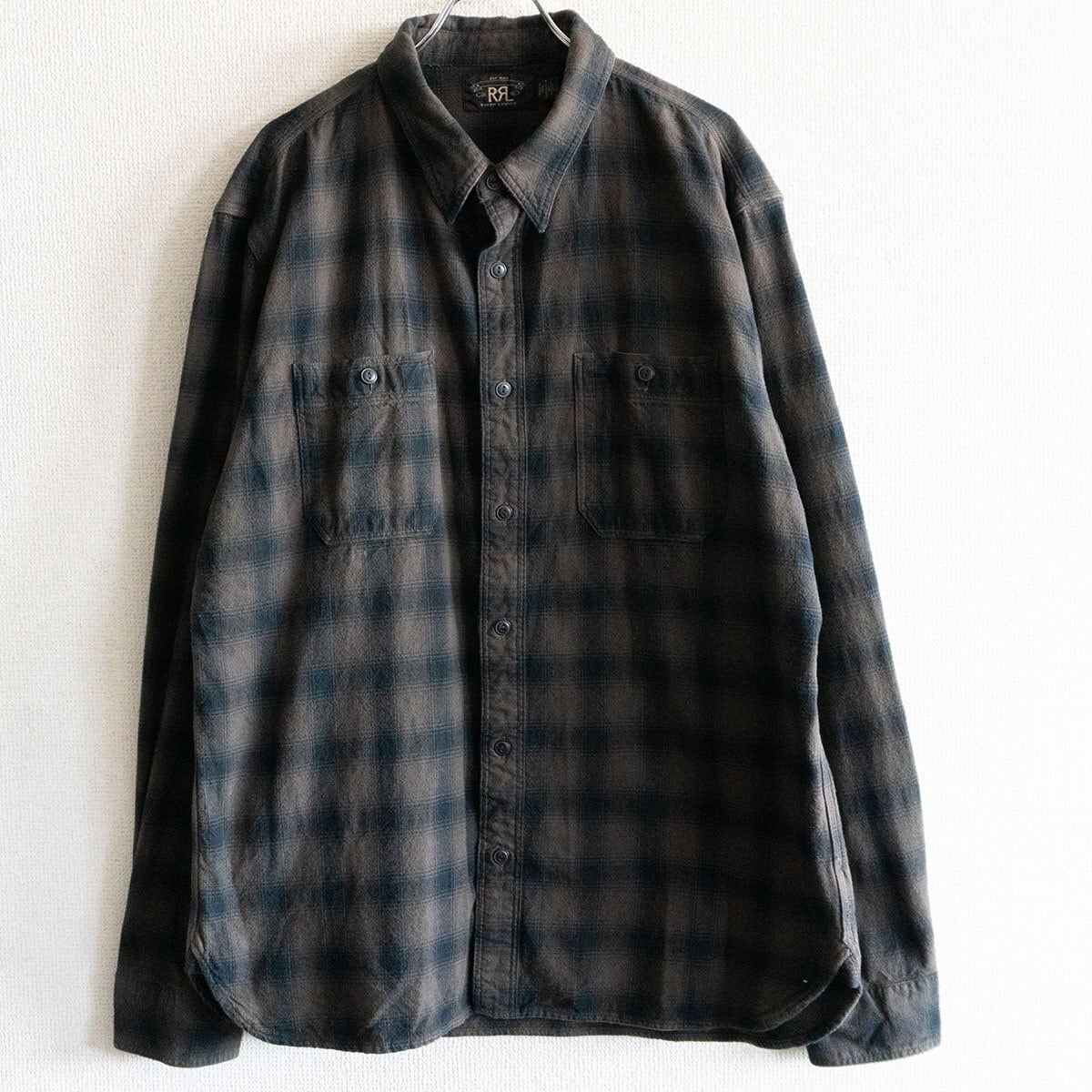 rrl オンブレチェックワークシャツ 美品】RRL Plaid Camp Shirt XS RRL
