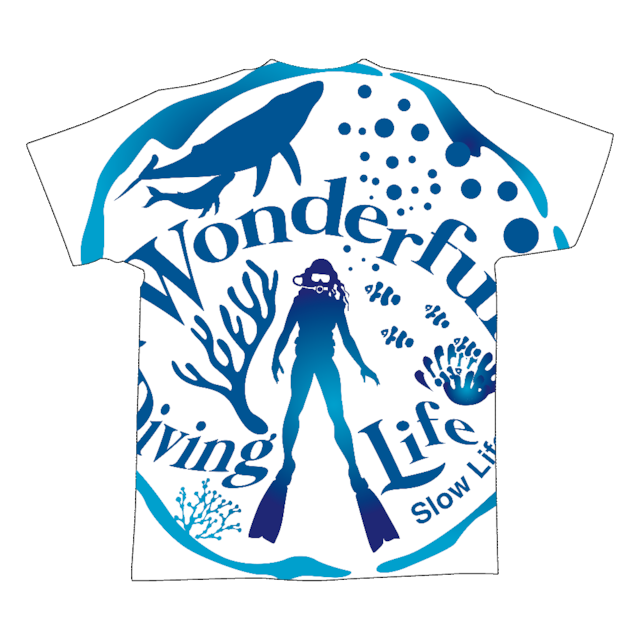 Wonderful Diving Life Tシャツ Mサイズ（バック全面プリント）