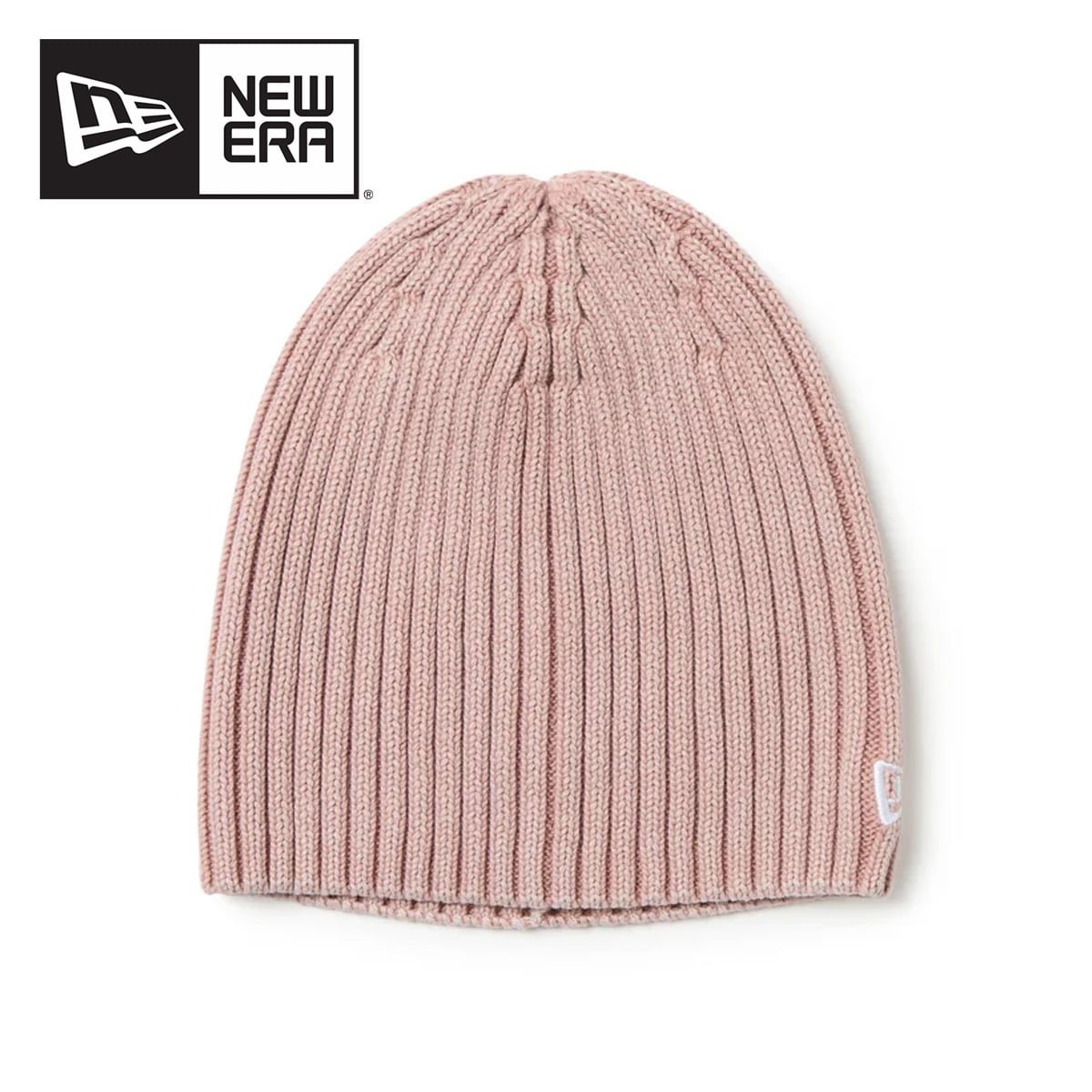 NEW ERA リブ ベーシック ビーニー Italian Wash ラスティピンク
